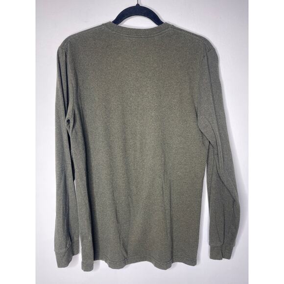 Patagonia Mens Text Logo Long-Sleeve Responsibili-Tee-Shirt Green Size S - Picture 5 of 9